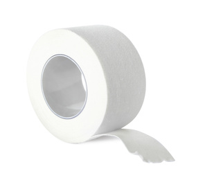 Photo of Medical sticking plaster roll isolated on white