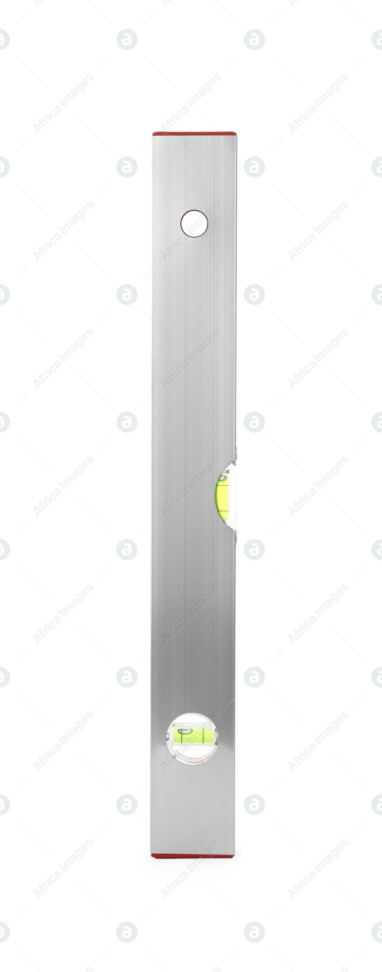 Photo of New building level on white background. Professional construction tool