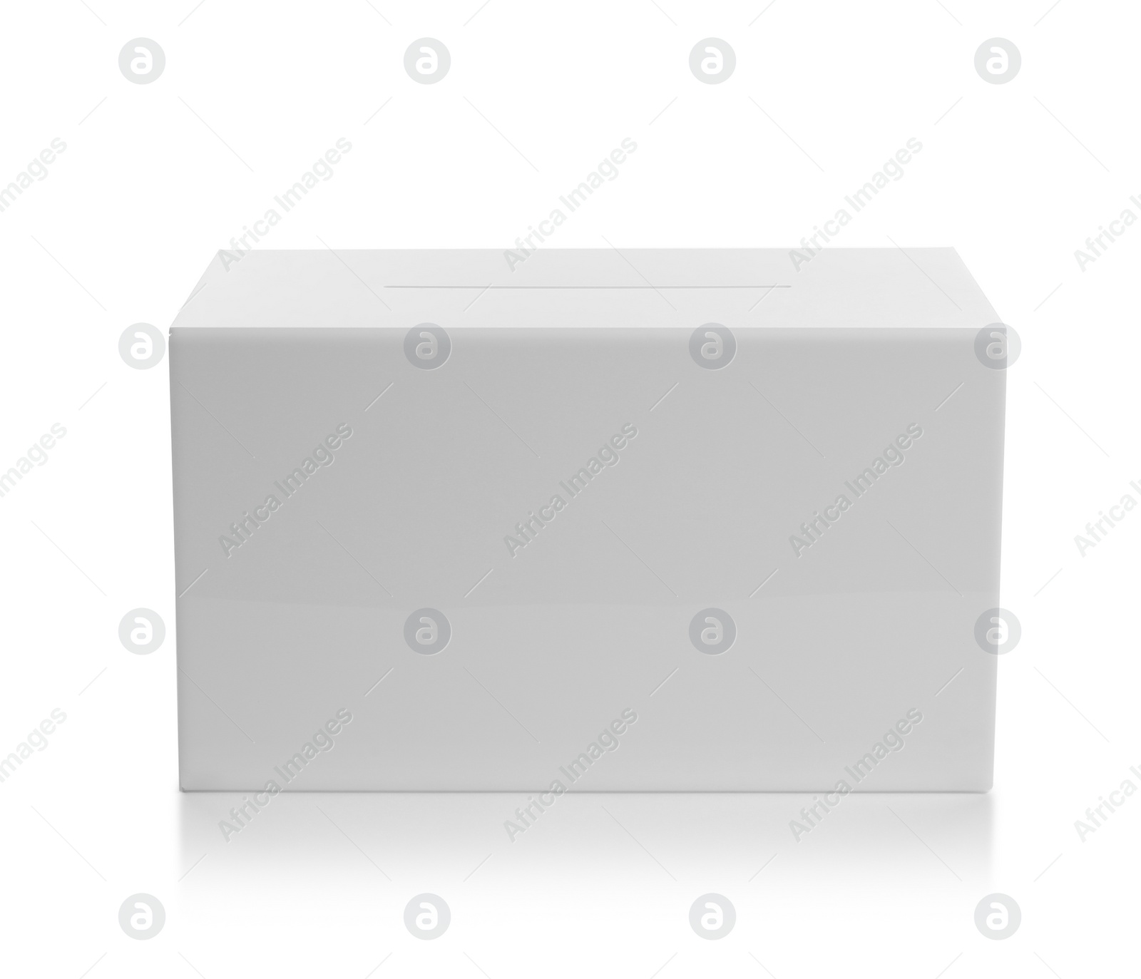 Photo of Ballot box on white background. Election time