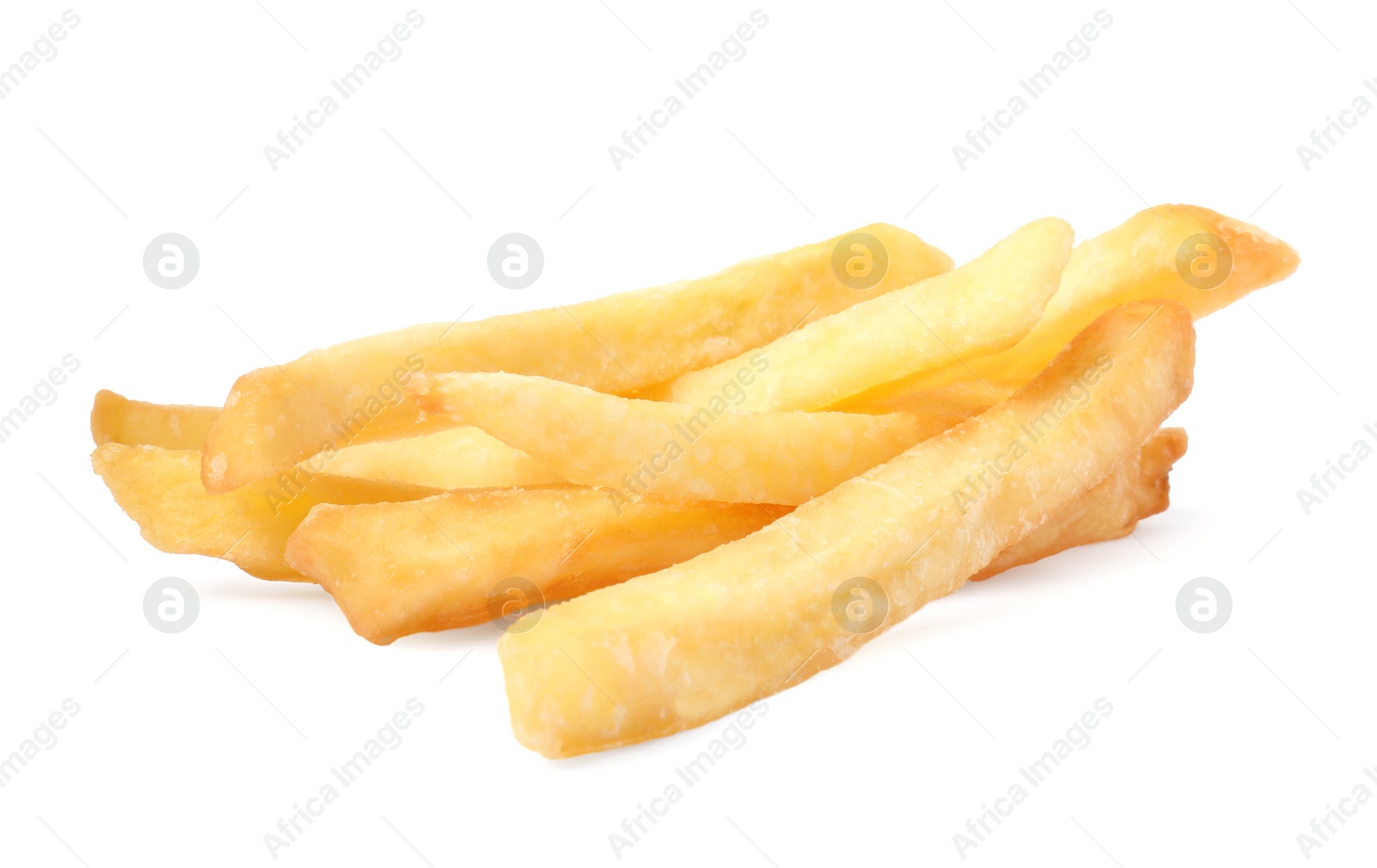 Photo of Delicious fresh french fries on white background