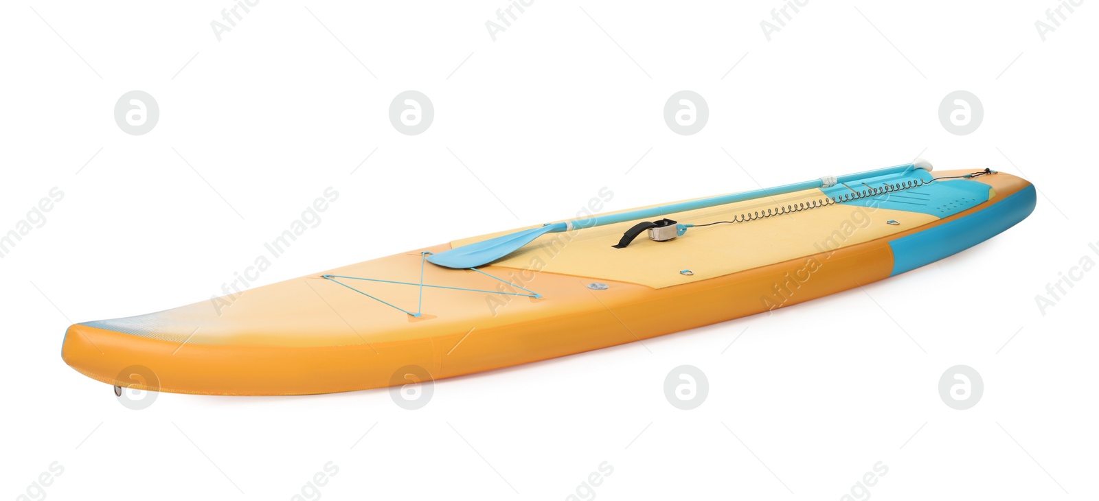 Photo of One SUP board isolated on white. Water sport