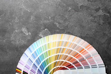 Photo of Color palette samples on grey background