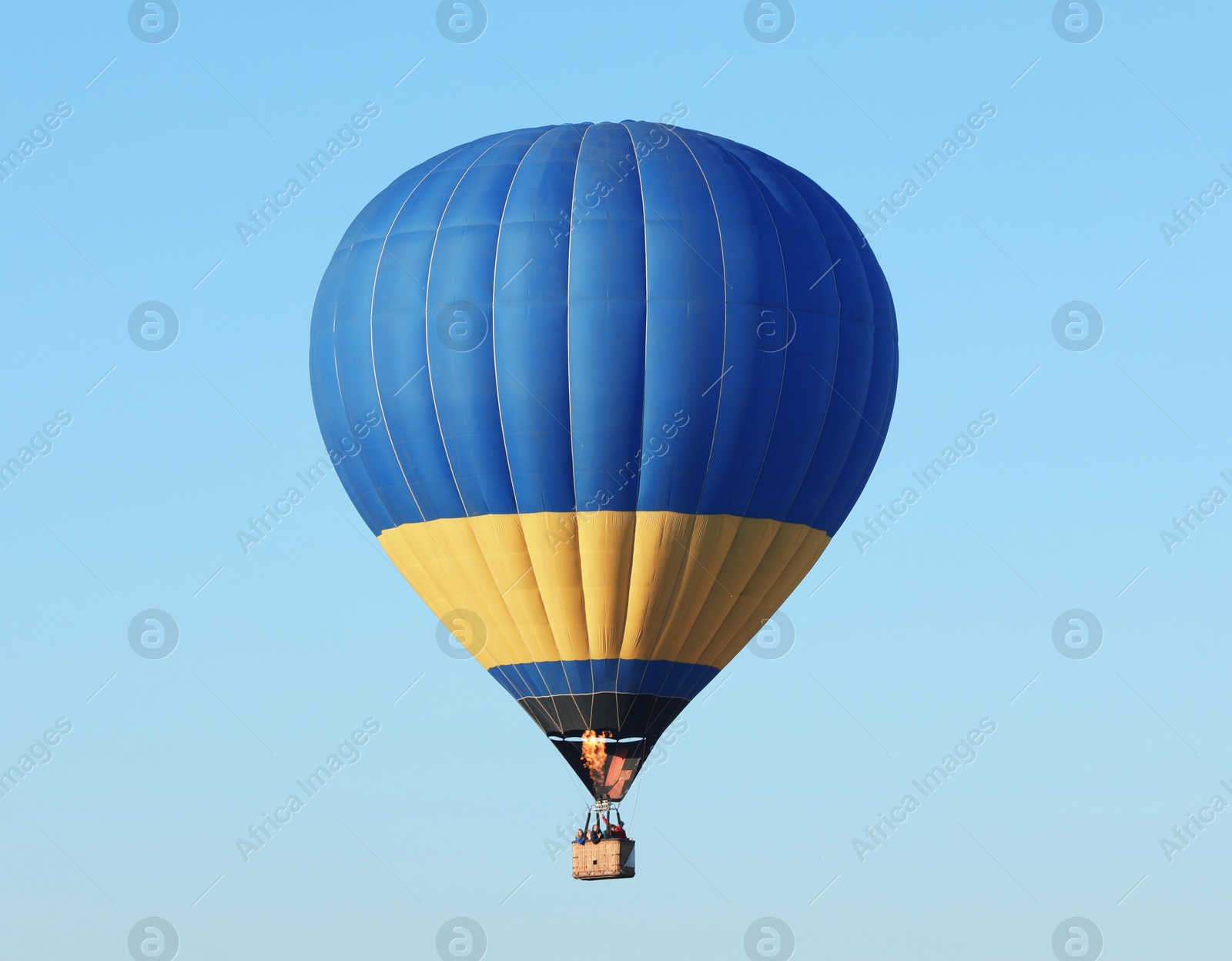 Photo of Beautiful view of hot air balloon in blue sky