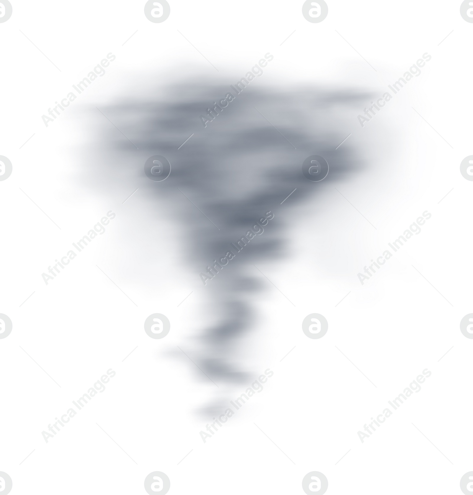 Image of Whirlwind on white background, illustration. Weather phenomenon