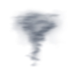 Image of Whirlwind on white background, illustration. Weather phenomenon