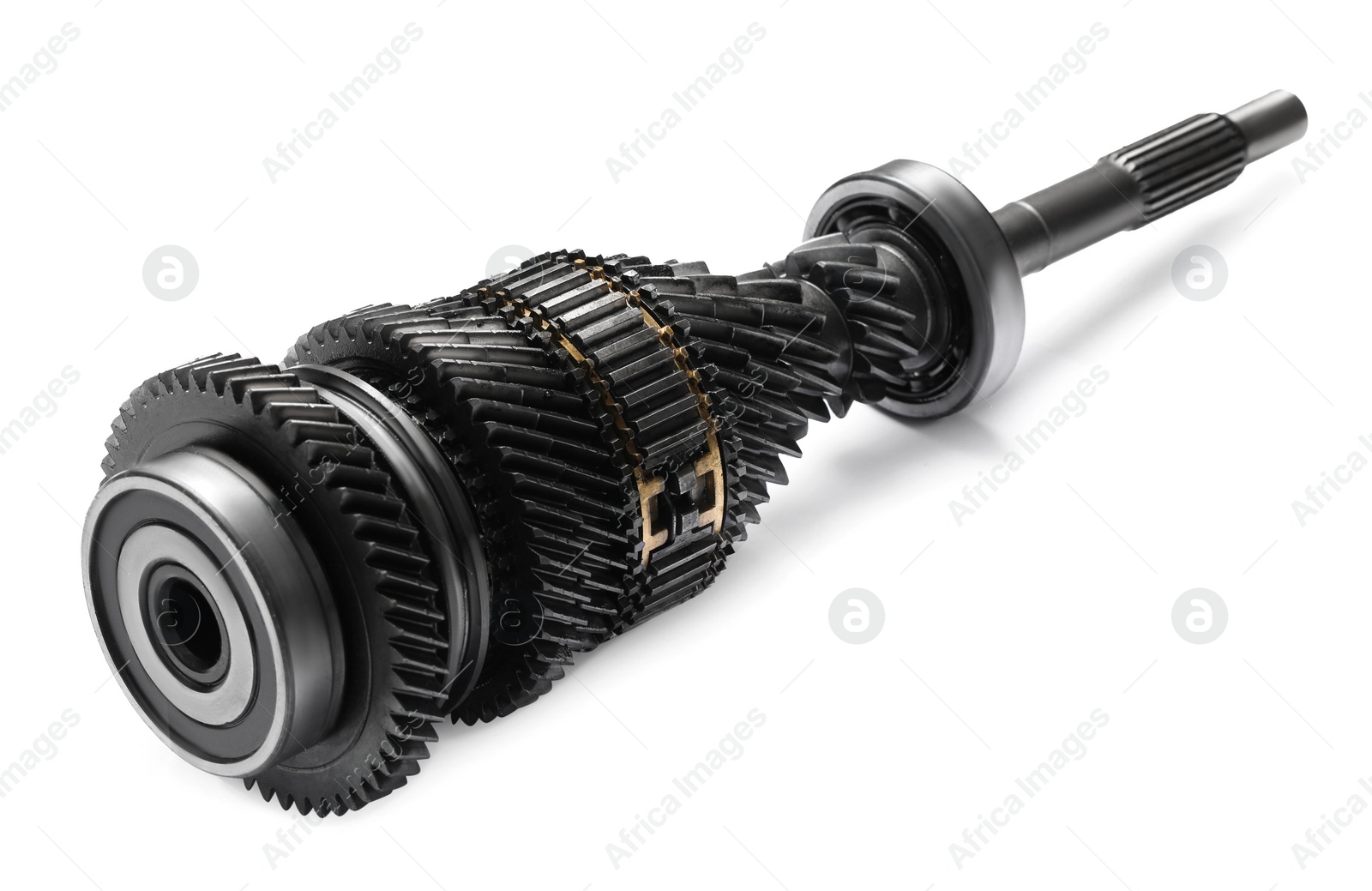 Photo of New gearbox secondary shaft on white background