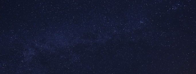 Amazing starry sky at night, banner design