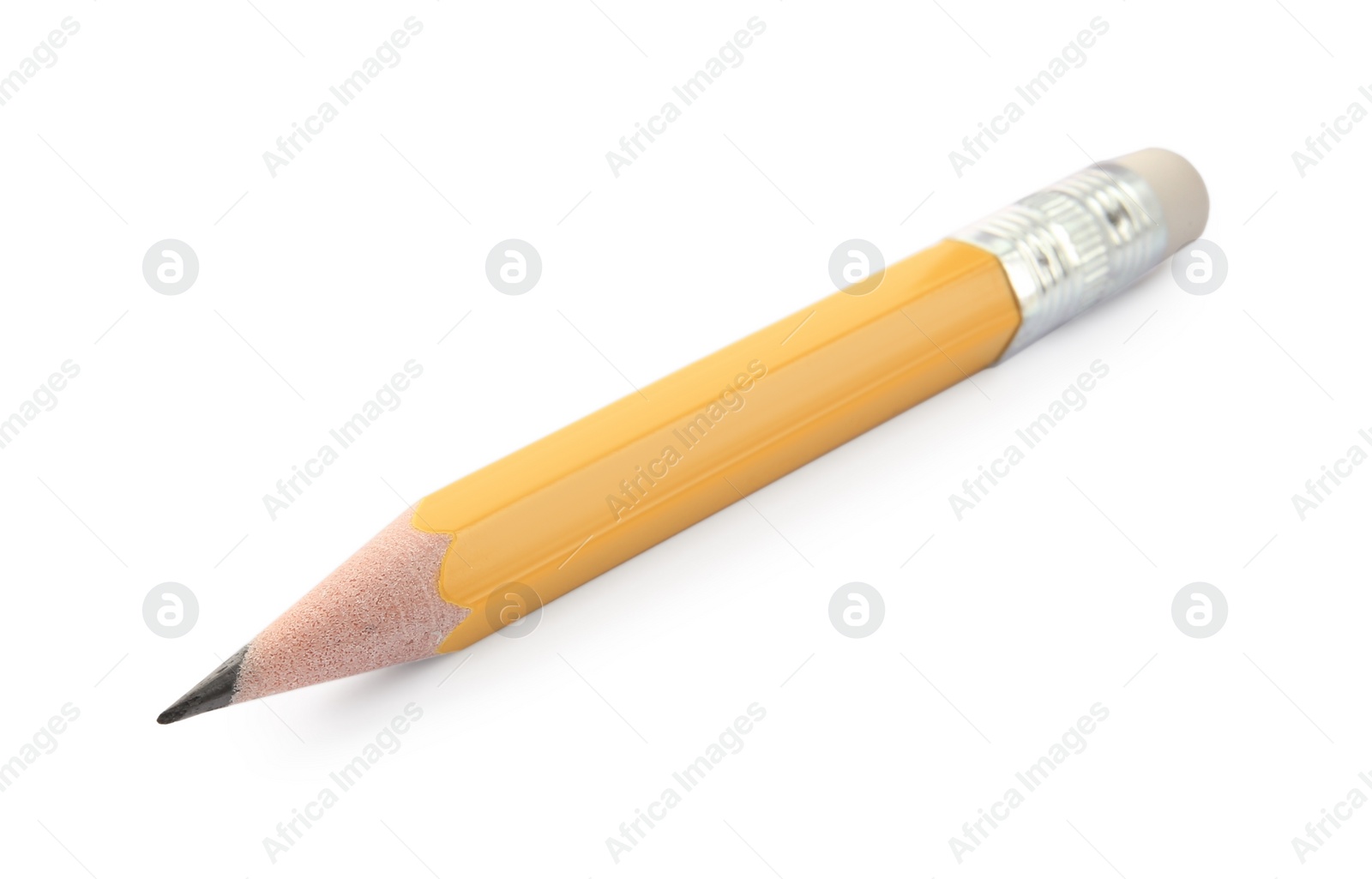 Photo of Sharp graphite pencil isolated on white. School stationery