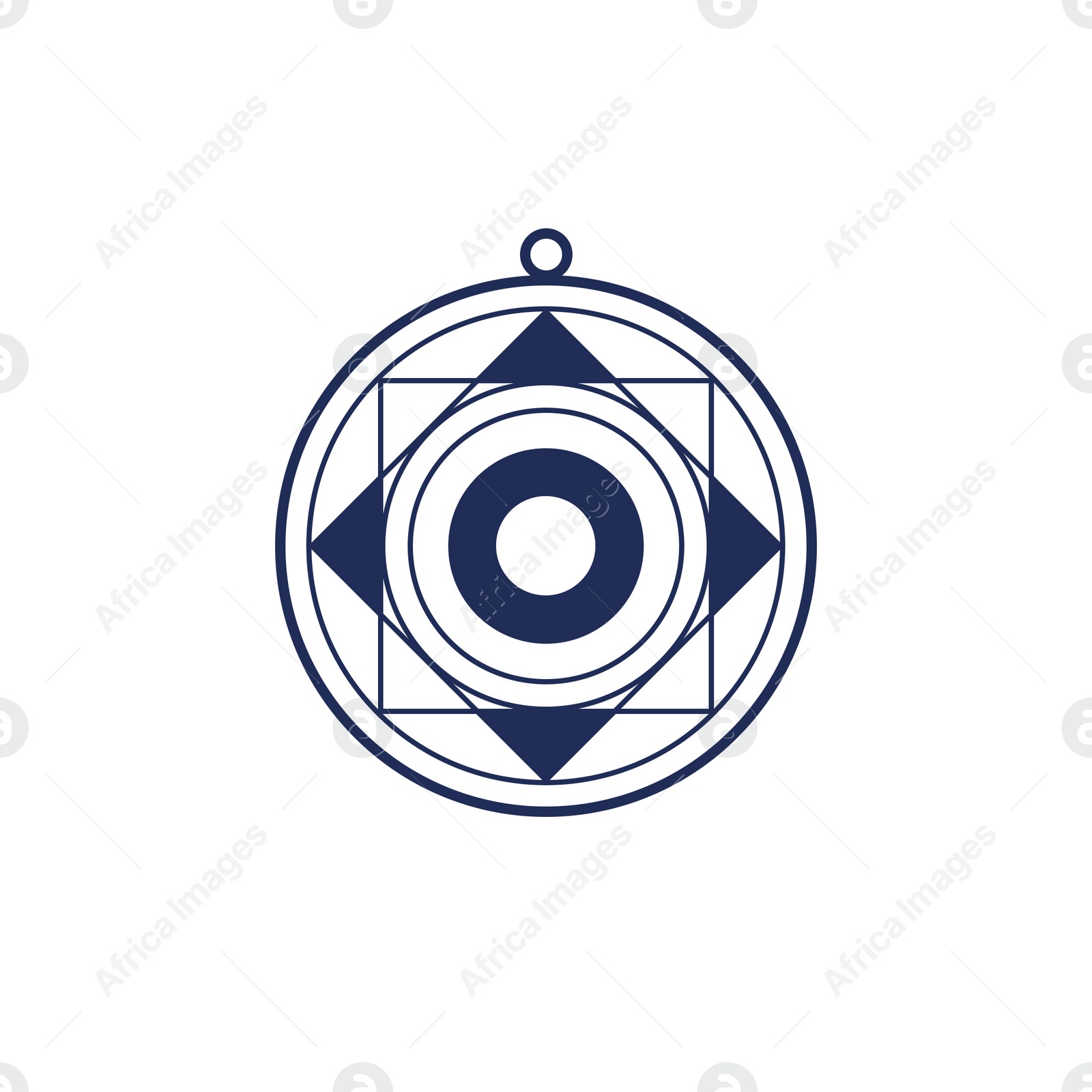 Illustration of  compass rose on white background