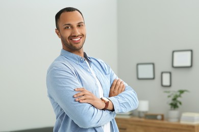 Photo of Portrait of handsome young man at home