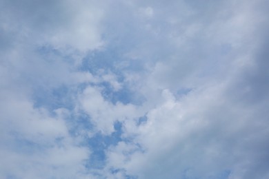 Photo of Beautiful blue sky covered with clouds as background
