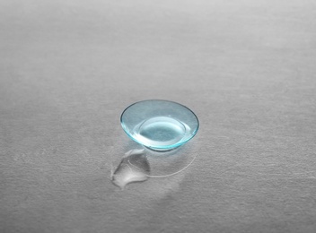 Contact lens on light background