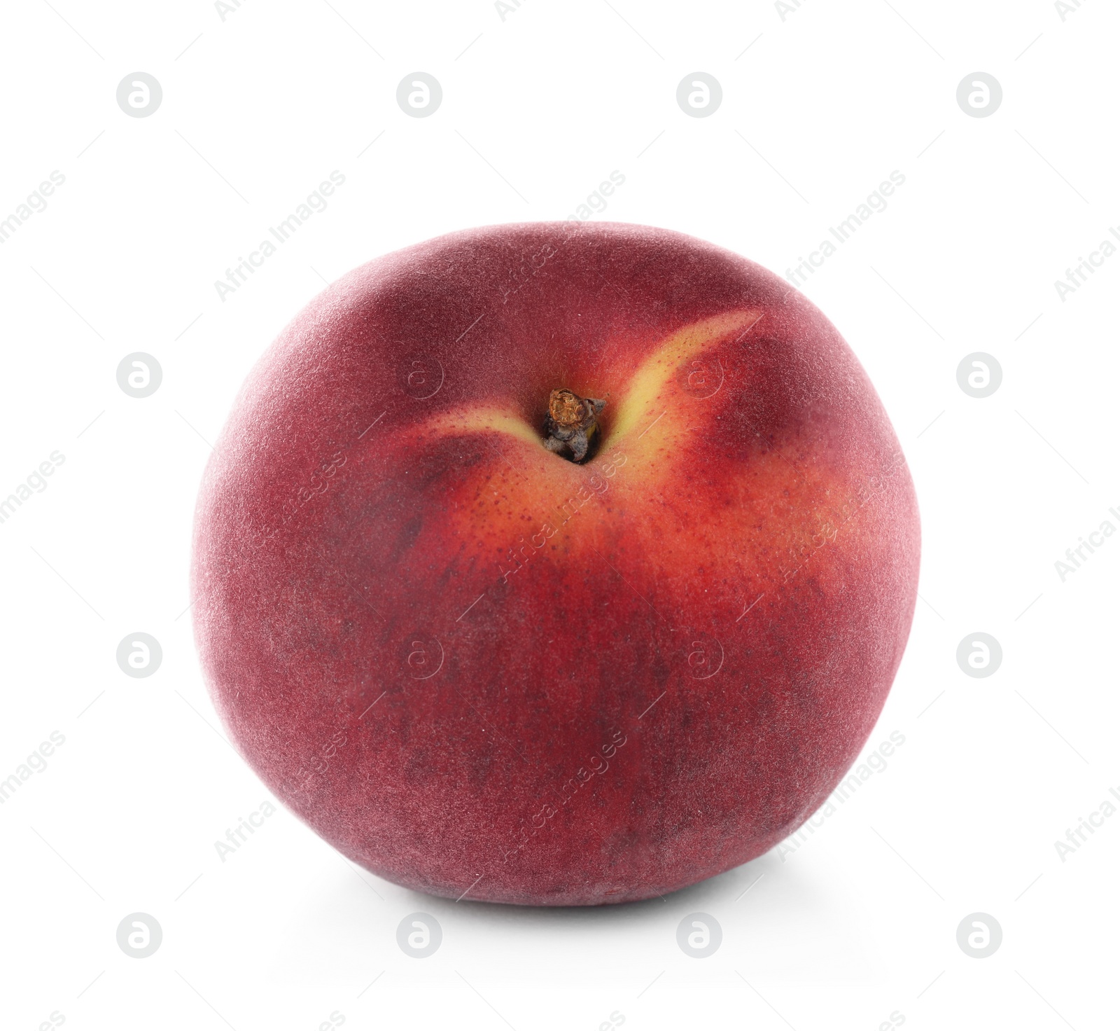 Photo of Delicious ripe sweet peach isolated on white