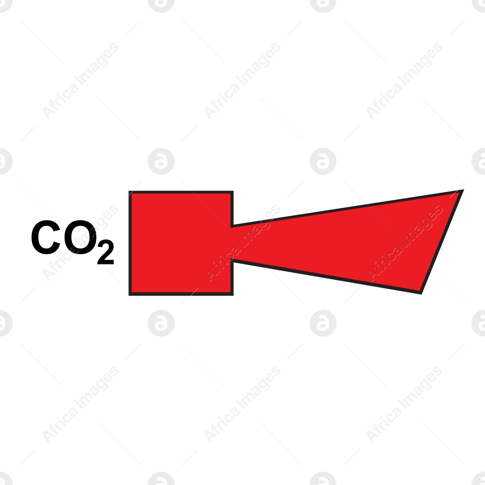 Image of International Maritime Organization (IMO) sign, illustration. CO2 horn