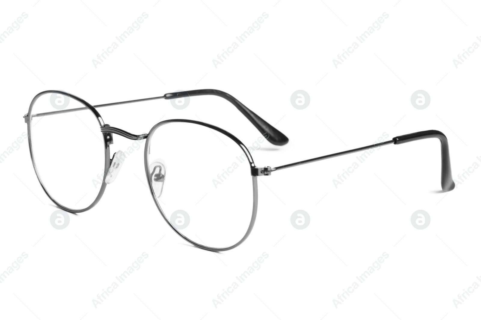 Photo of Stylish pair of glasses isolated on white