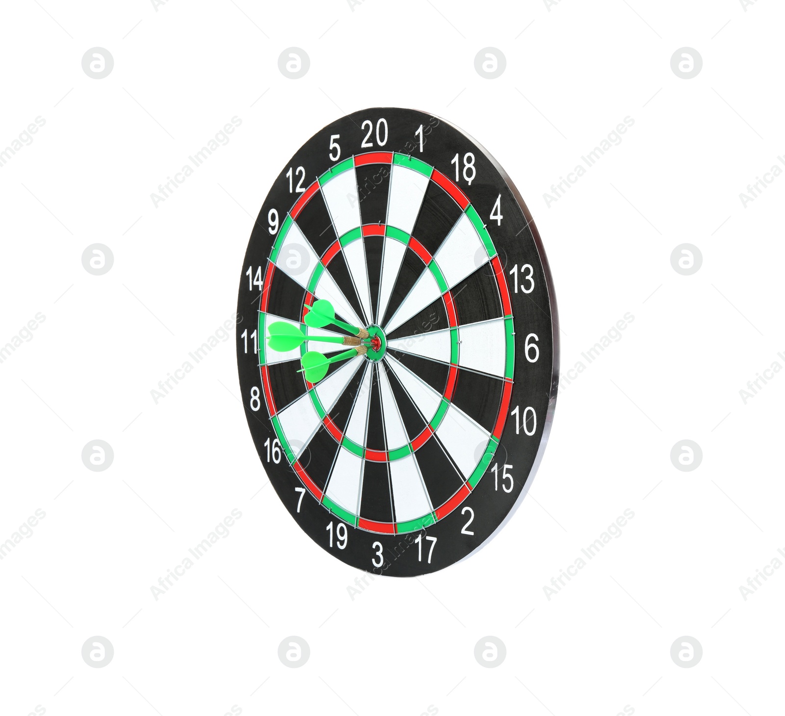 Photo of Dart board with color arrows hitting target