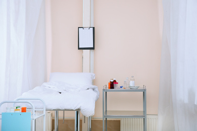 Modern interior of doctor's office with couch