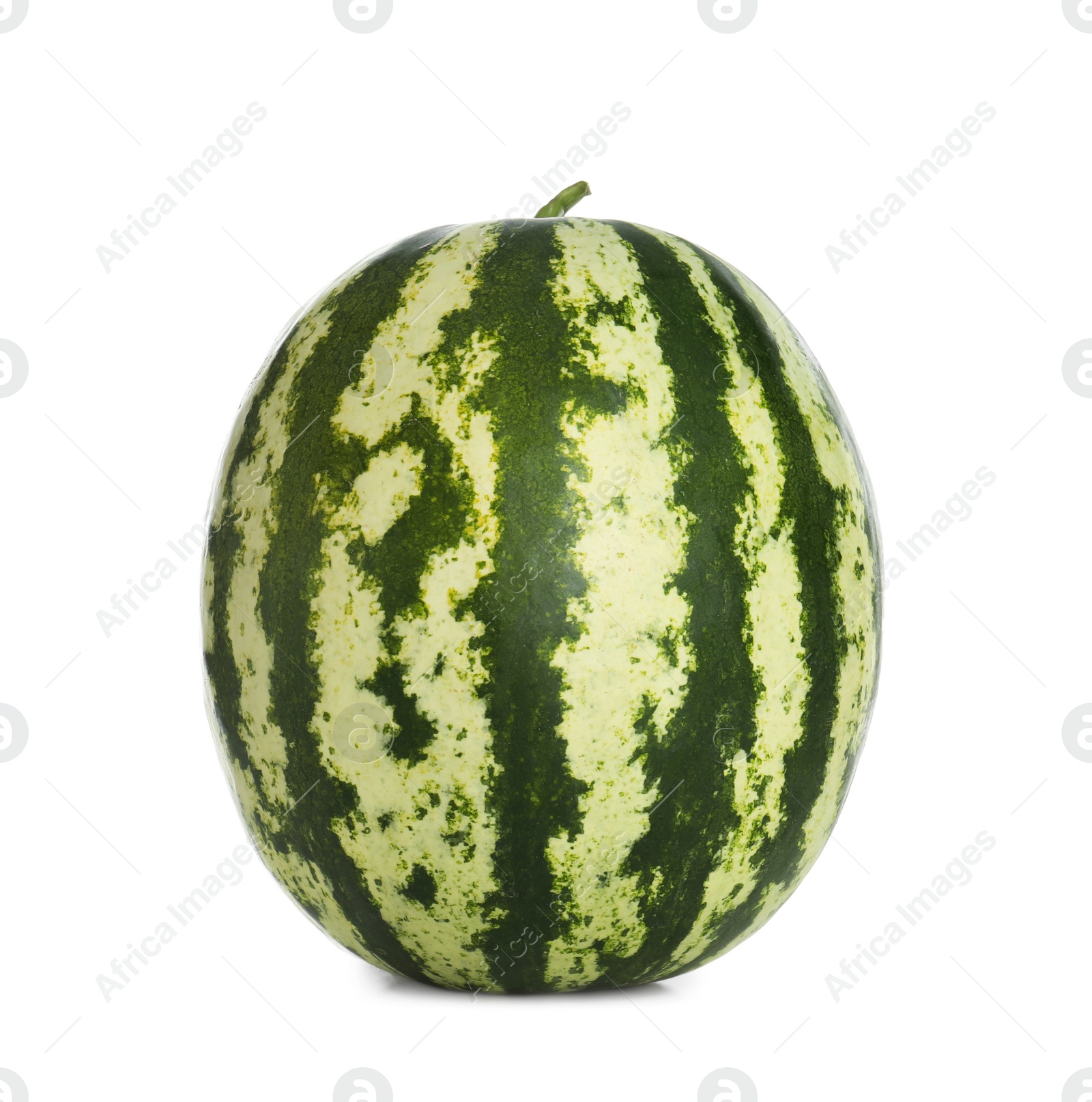 Photo of Delicious ripe whole watermelon isolated on white