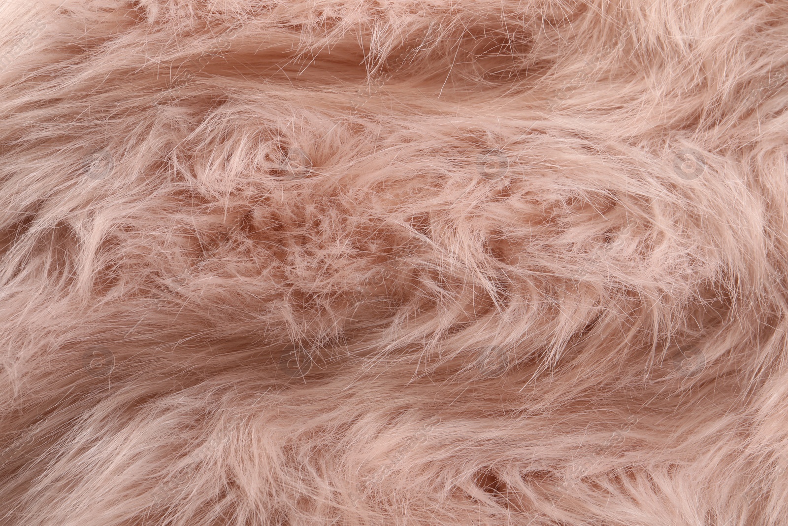 Photo of Texture of faux fur as background, top view