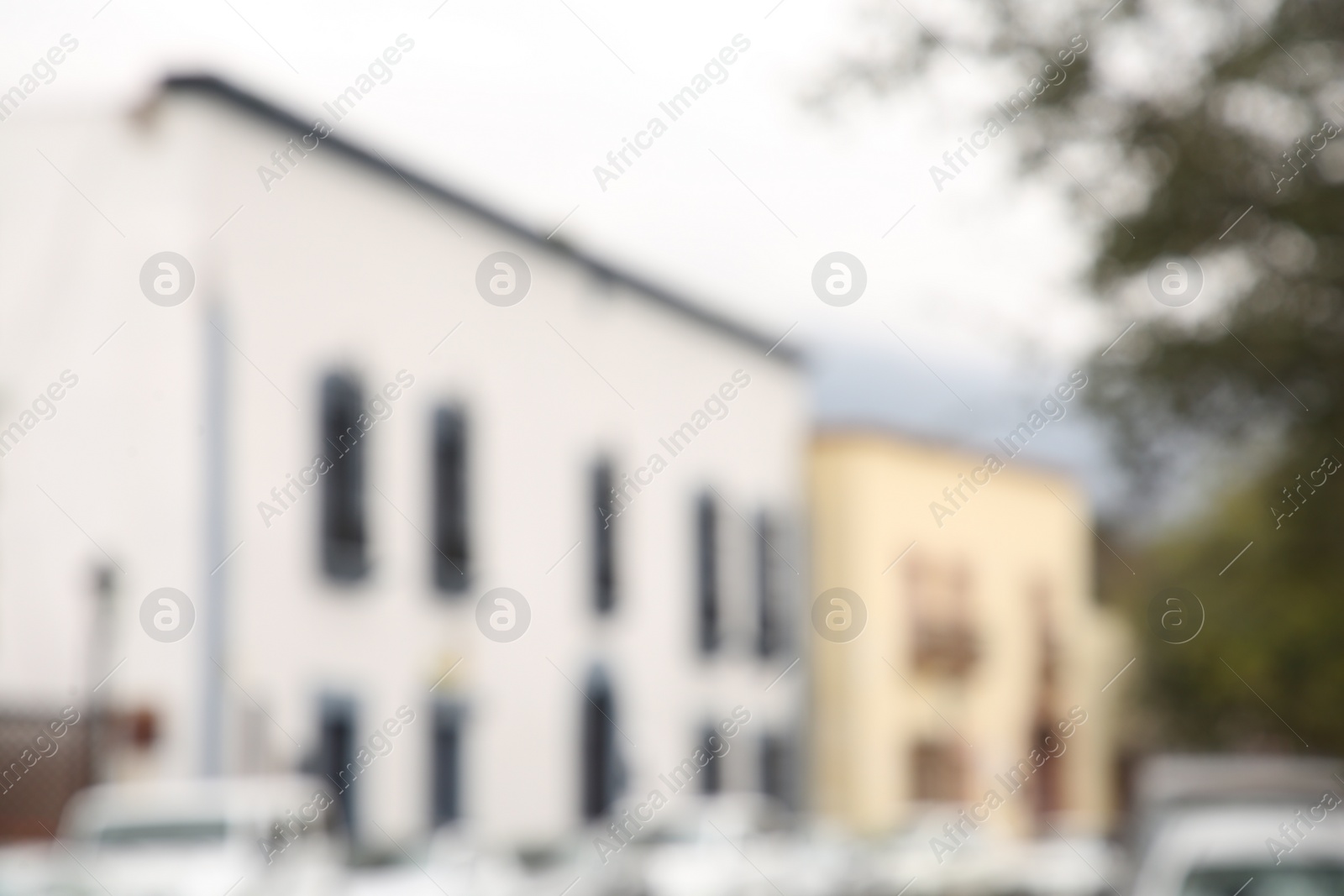 Photo of San Pedro Garza Garcia, Mexico – February 8, 2023: Blurred view of street with cars and beautiful buildings