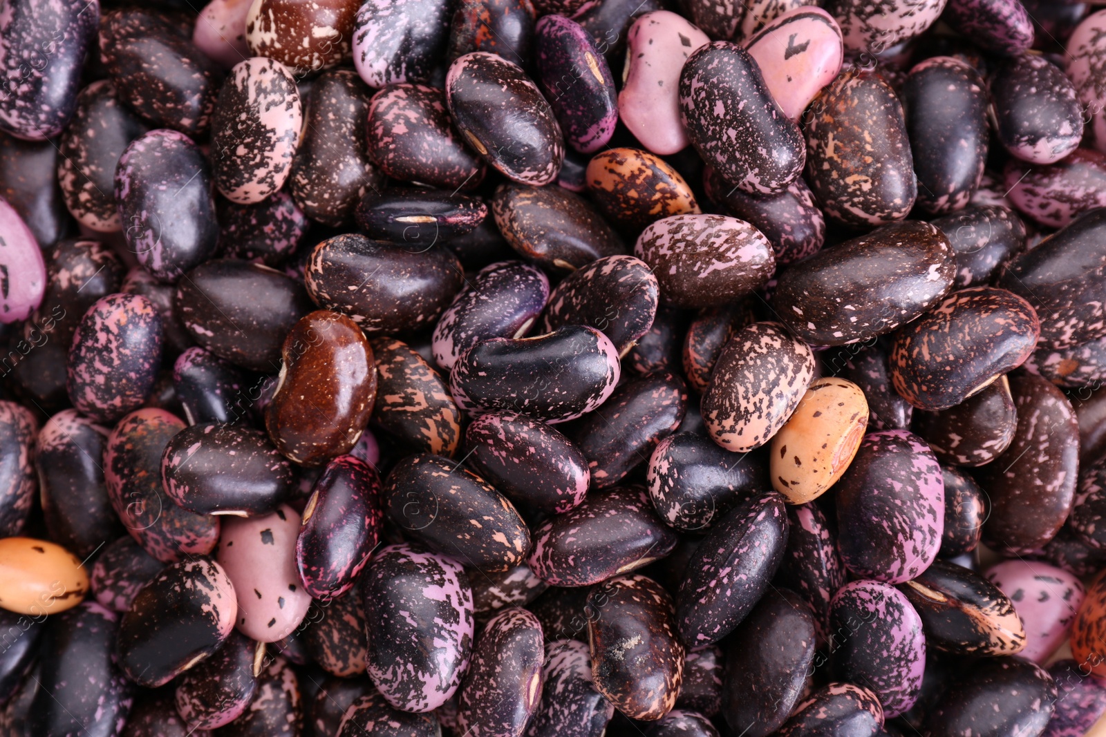 Photo of Many dry kidney beans as background, top view