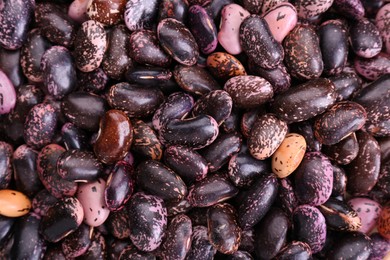 Photo of Many dry kidney beans as background, top view