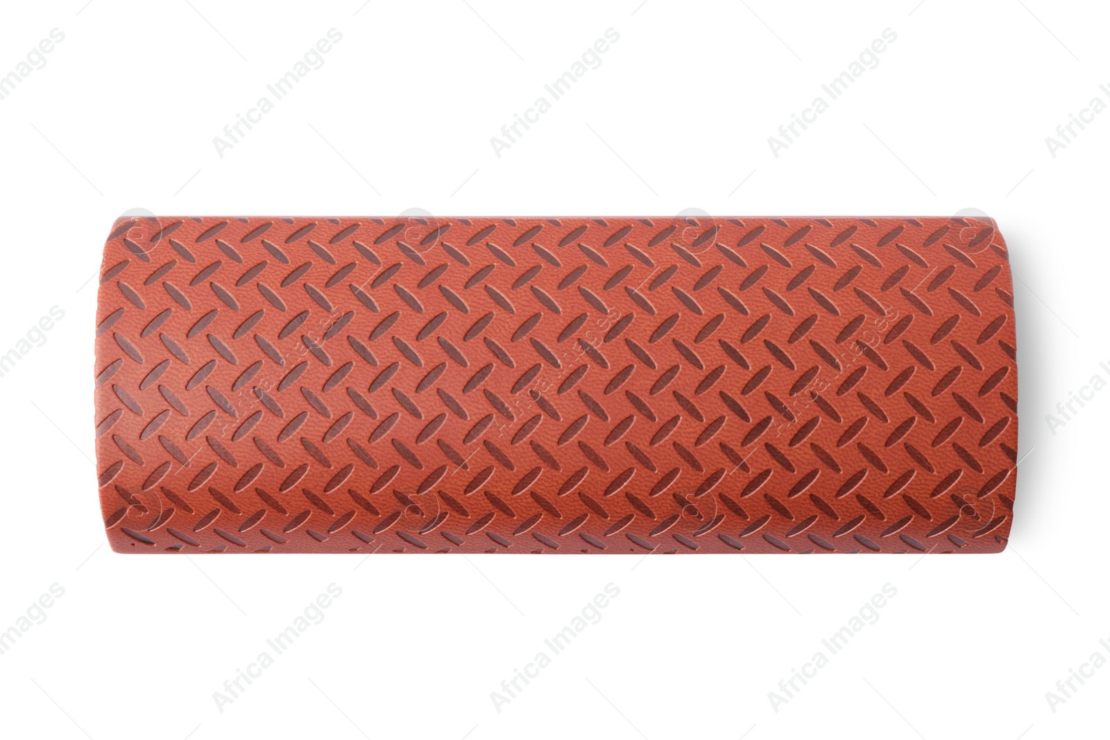Photo of Brown leather glasses case isolated on white
