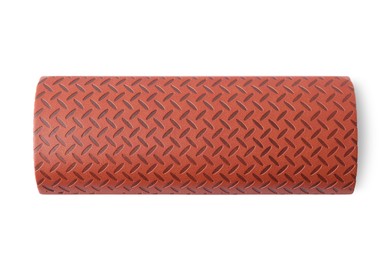 Photo of Brown leather glasses case isolated on white
