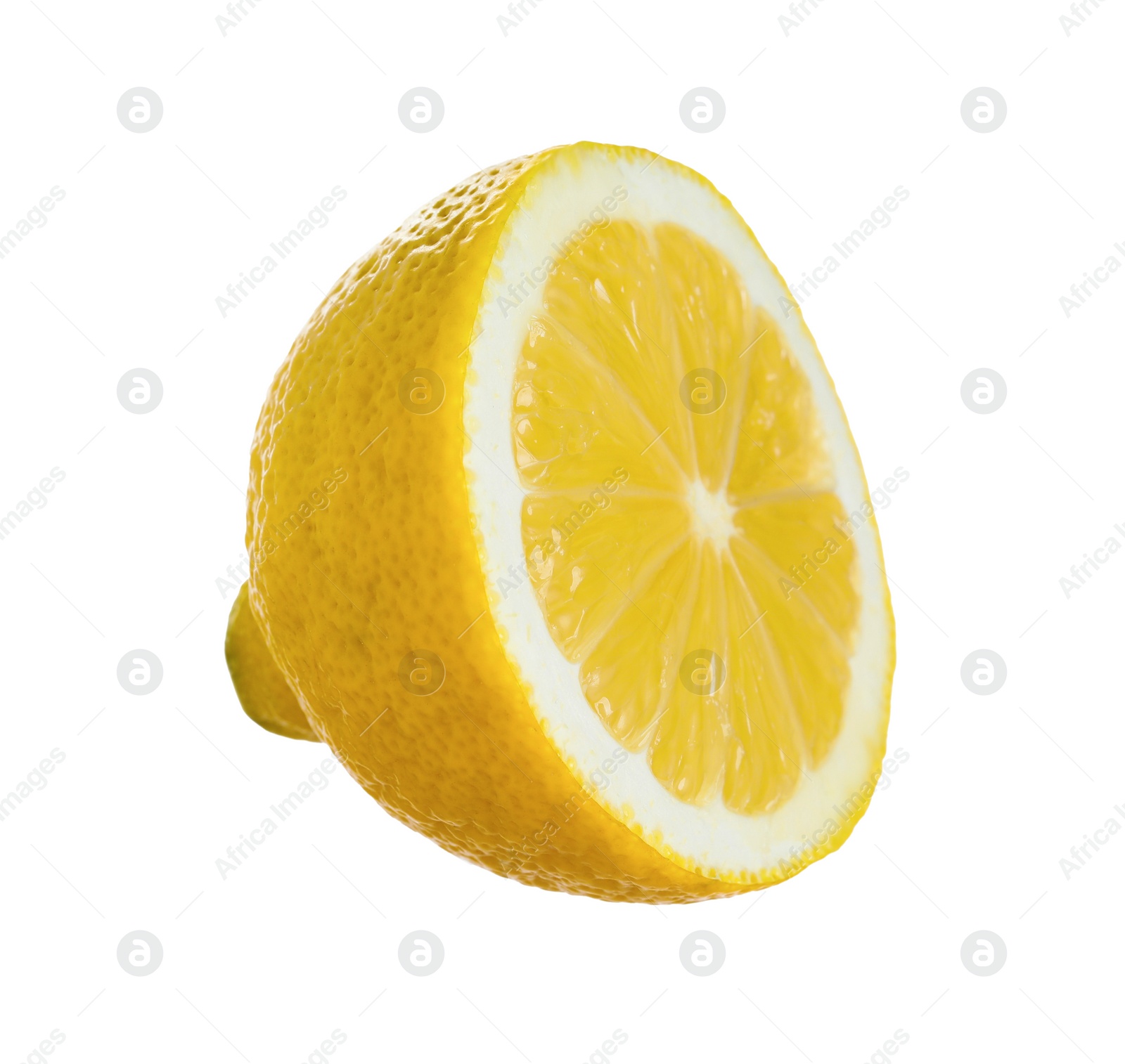 Photo of Half of fresh lemon isolated on white