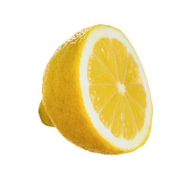 Photo of Half of fresh lemon isolated on white