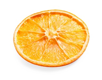 Photo of Delicious dry orange slice isolated on white