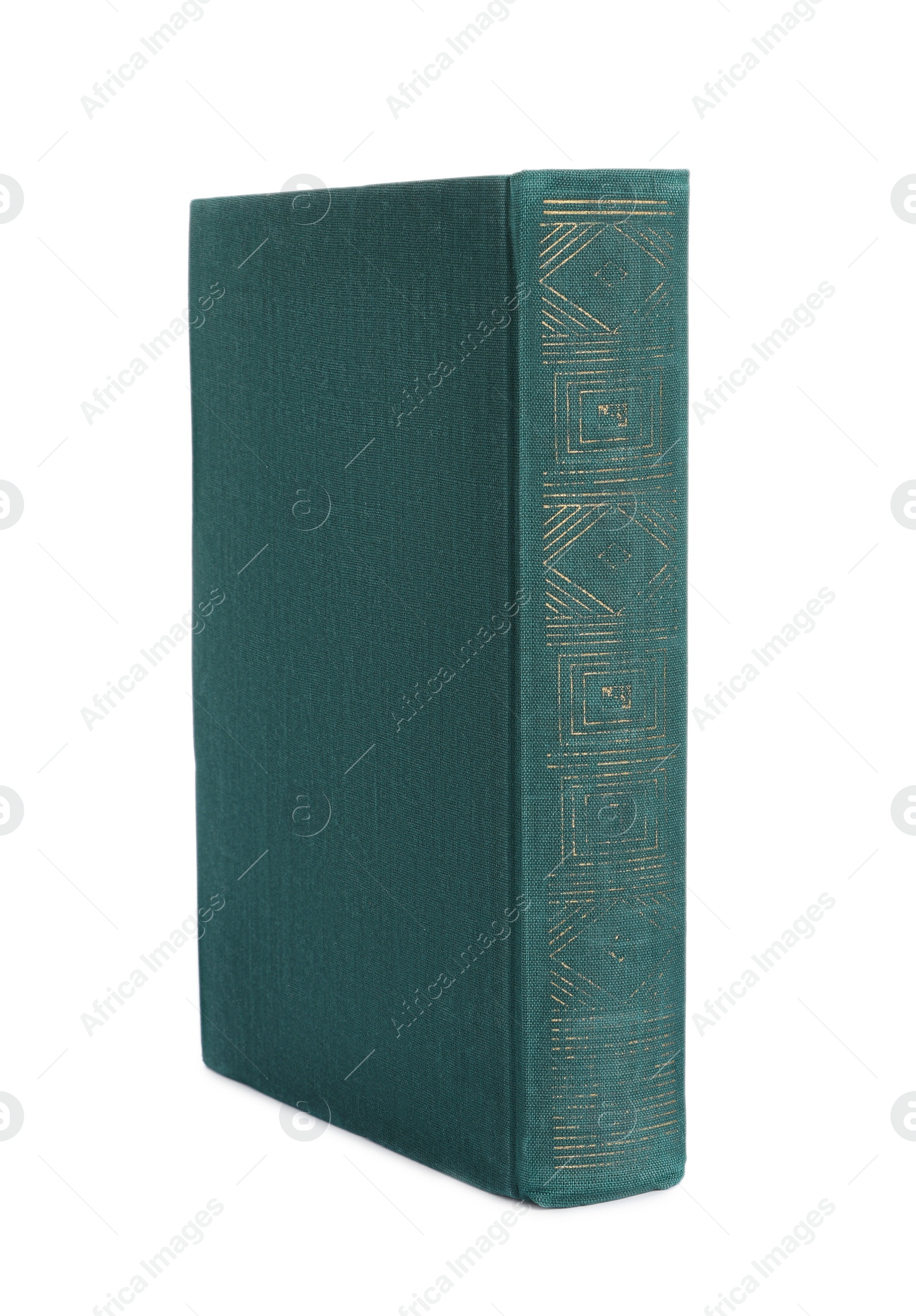 Photo of One old hardcover book isolated on white