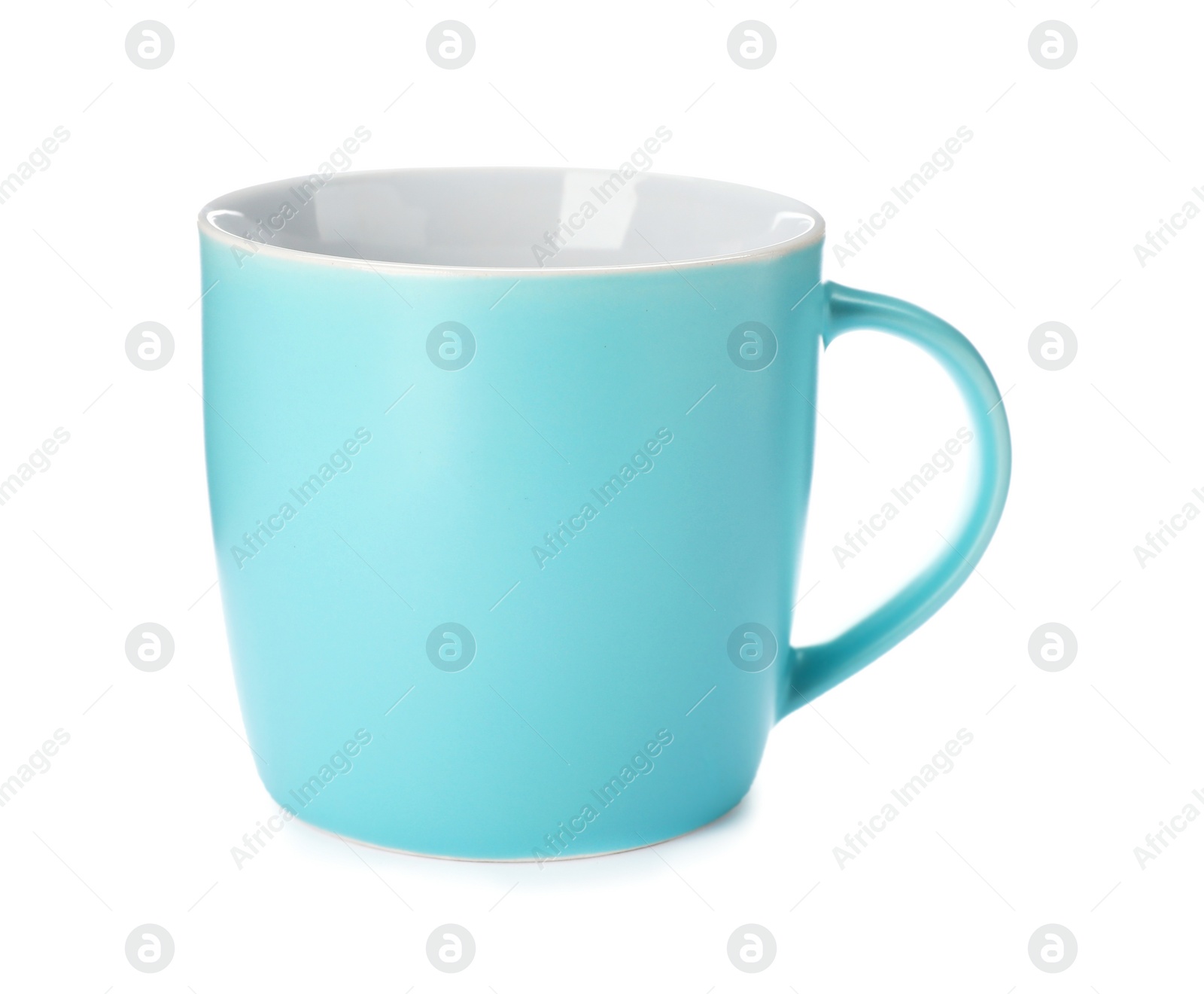 Photo of Color ceramic cup isolated on white