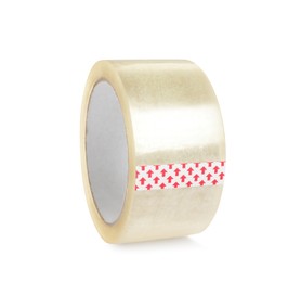 Roll of adhesive tape isolated on white