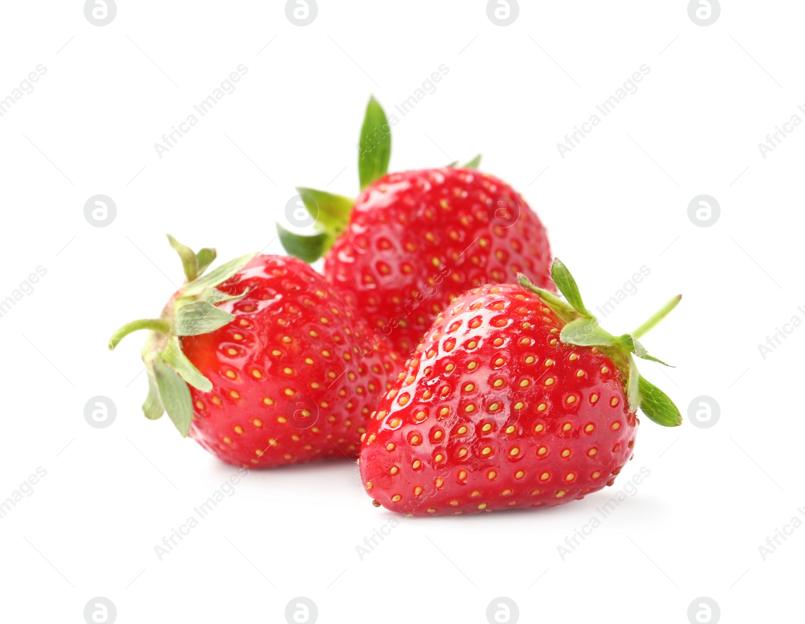 Photo of Delicious fresh ripe strawberries isolated on white