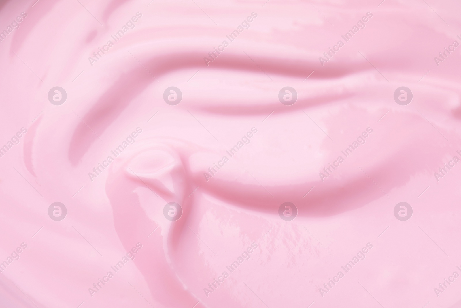 Photo of Delicious creamy yogurt as background, closeup view