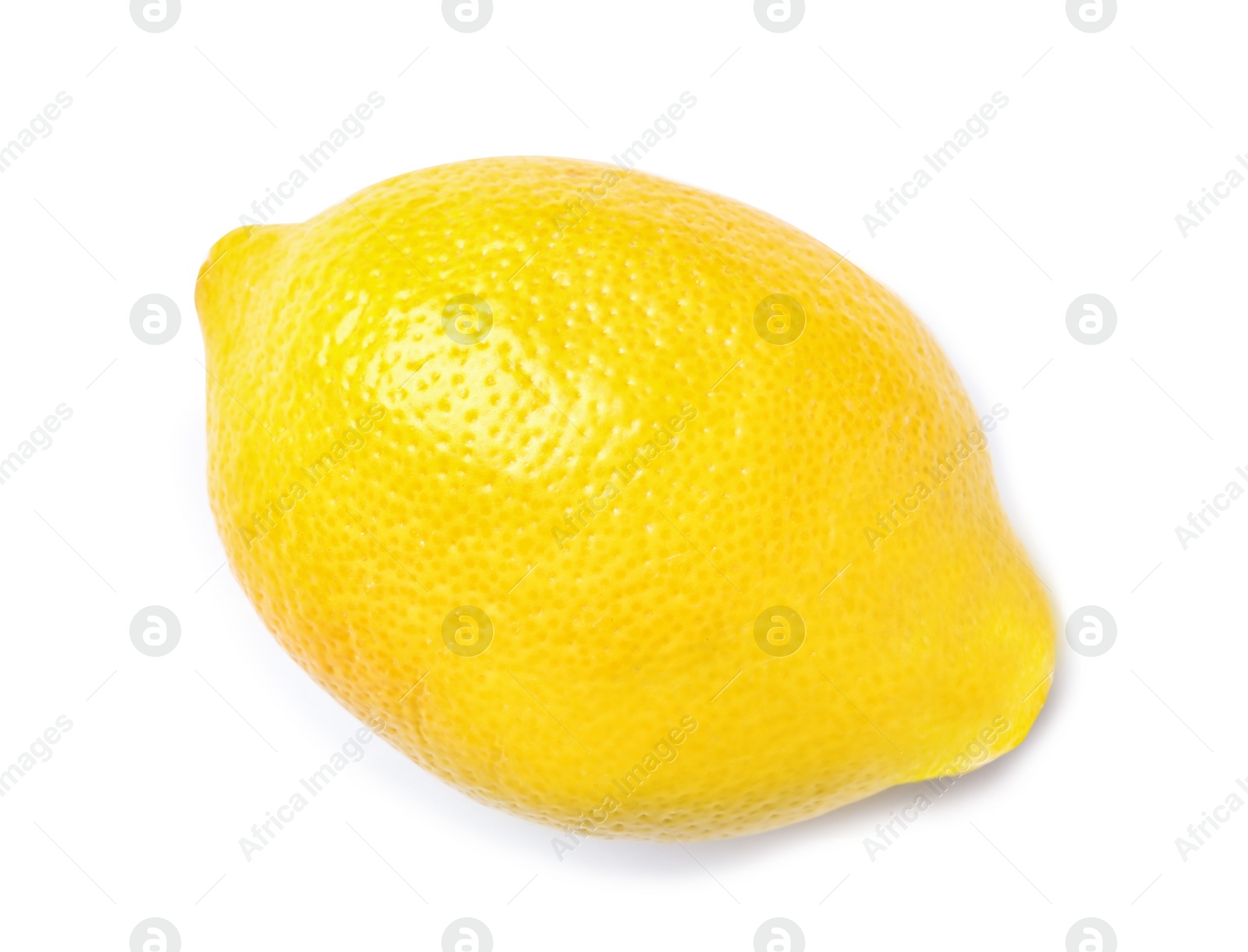 Photo of Ripe whole lemon on white background