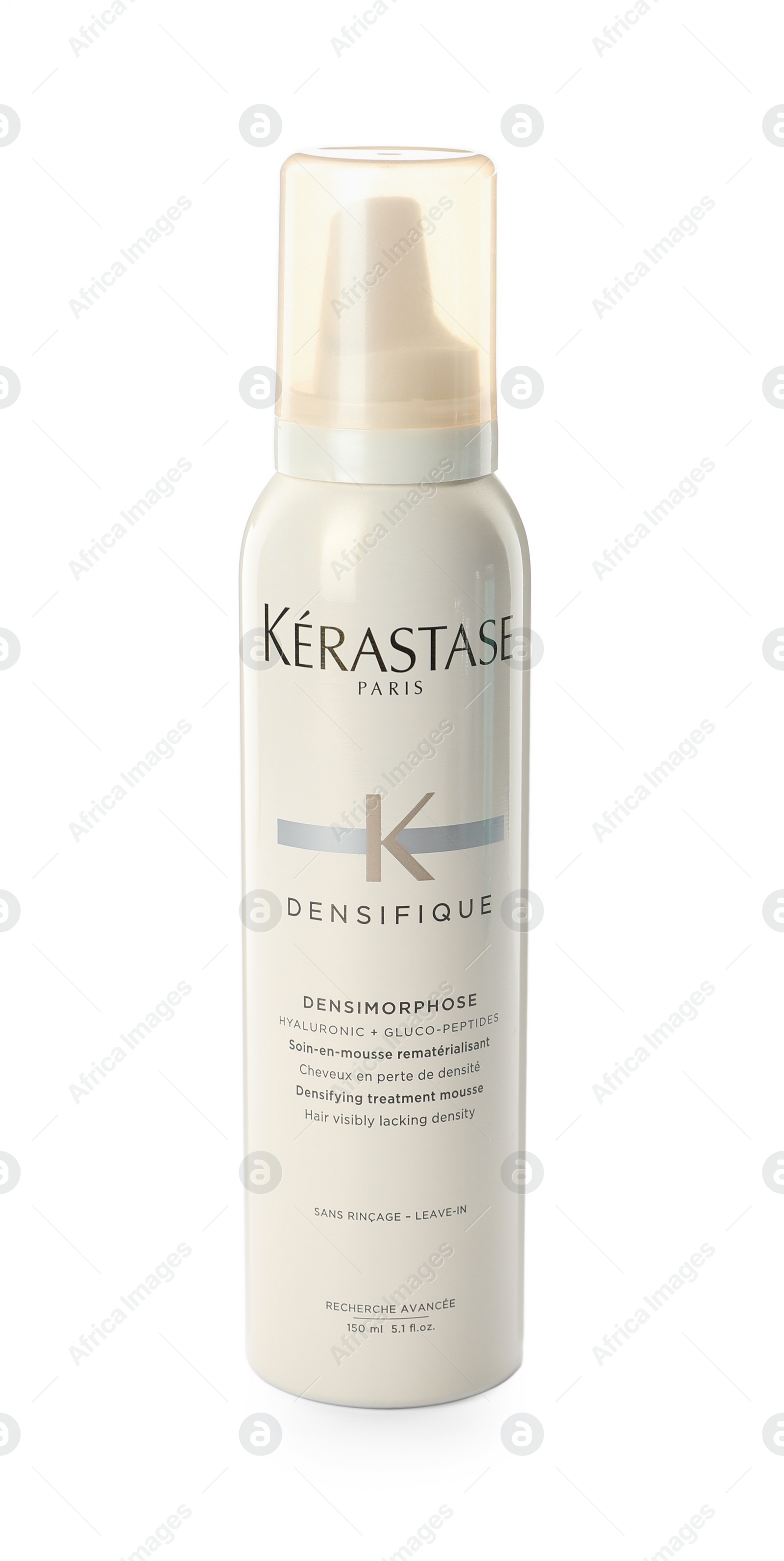 Photo of MYKOLAIV, UKRAINE - SEPTEMBER 08, 2021: Bottle of Kerastase hair care cosmetic product isolated on white