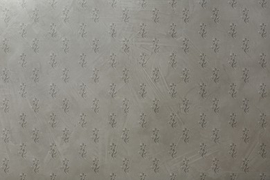 Grey wallpaper with beautiful floral pattern as background