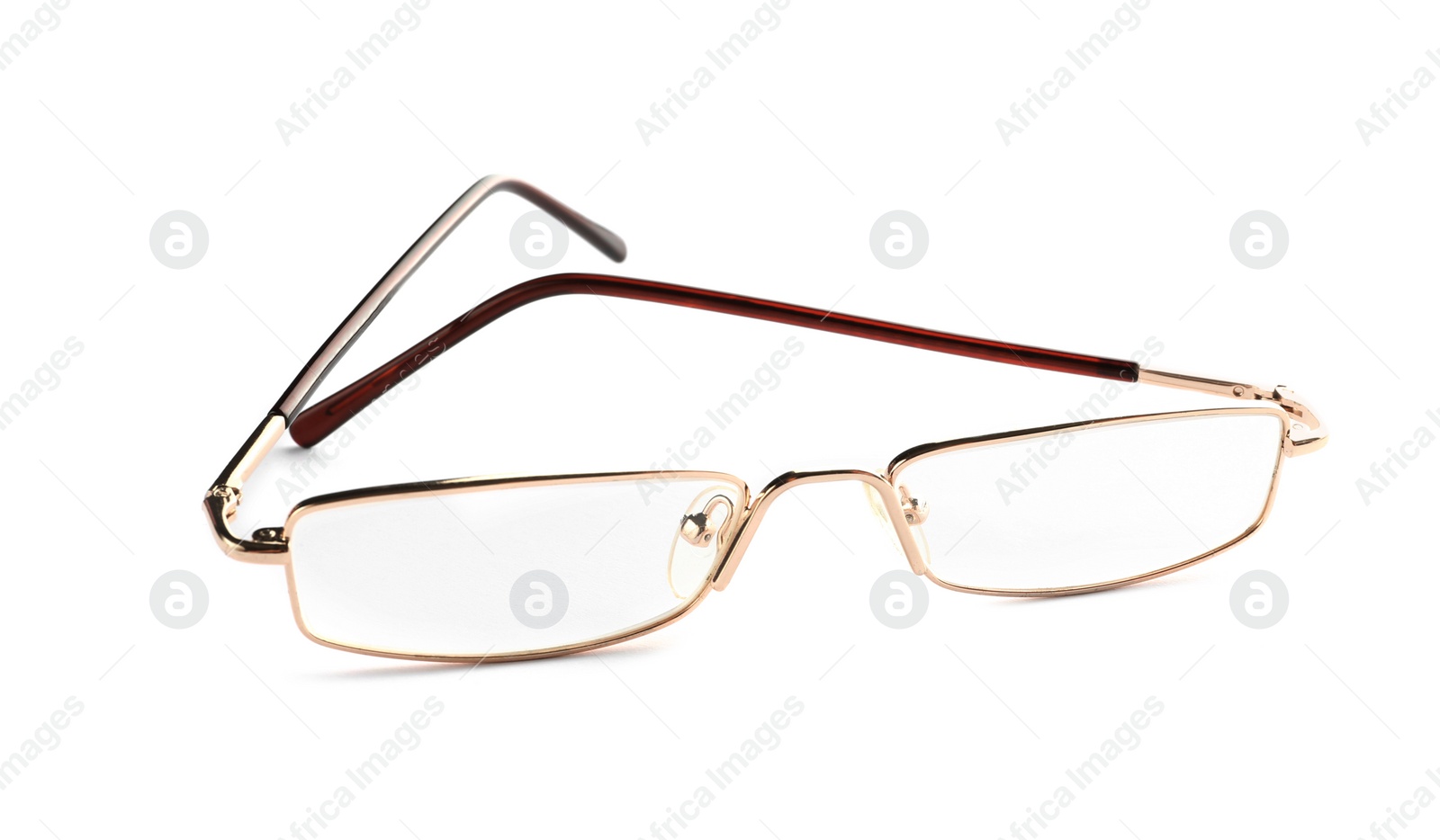 Glasses with corrective lenses on white background. Vision problem Photo of Glasses with corrective lenses on white background. Vision problem