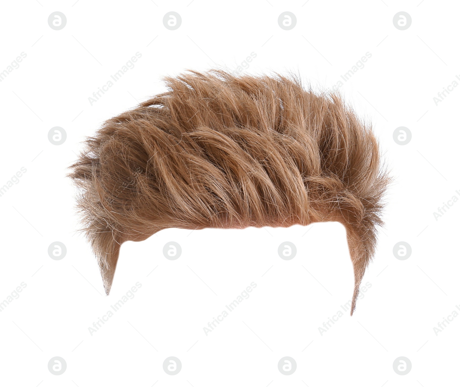 Image of Fashionable men's hairstyle isolated on white. Image for design