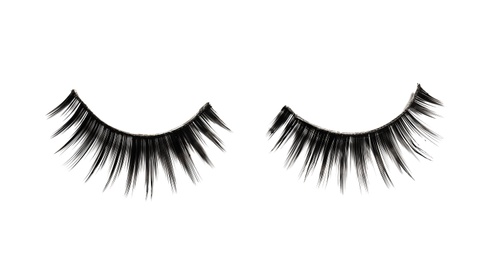 False eyelashes on white background