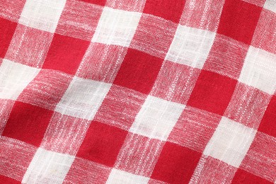 Texture of checkered fabric as background, closeup