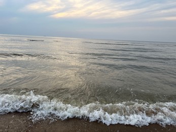 Photo of Picturesque view of beautiful sea and cloudy sky