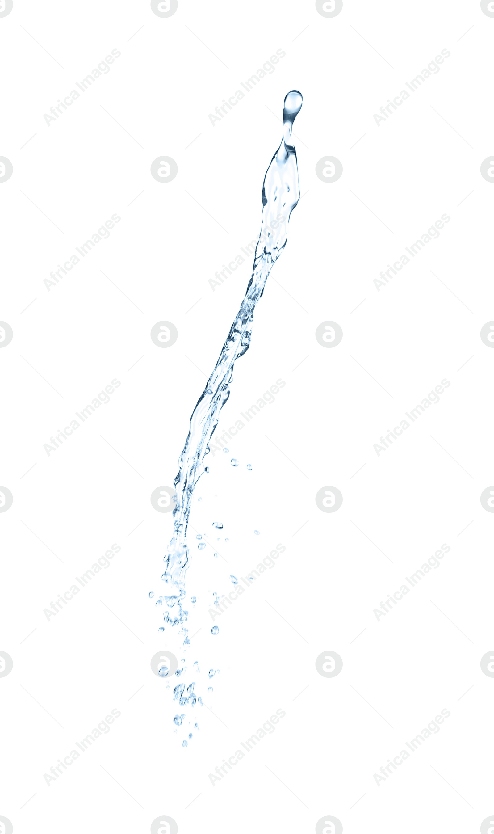 Photo of Beautiful water splash isolated on white. Pure liquid