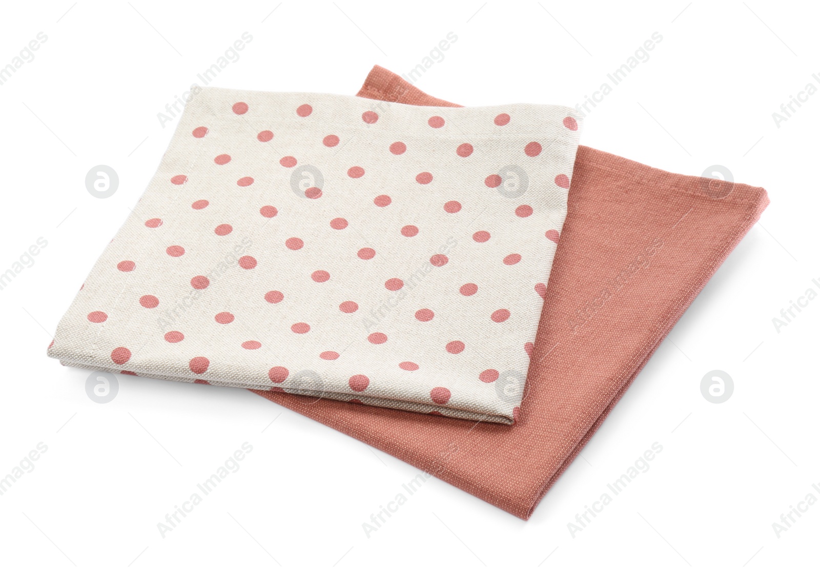 Photo of Fabric napkins for table setting isolated on white