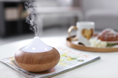 Humidifier on table at home