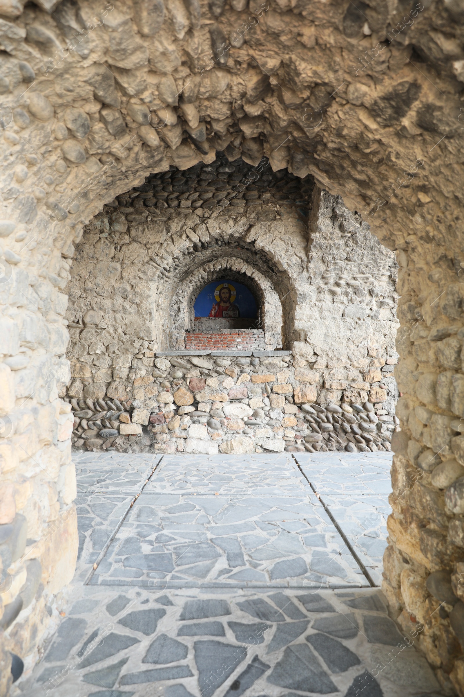 Photo of Kutaisi, Georgia - September 2, 2022: Inside view of beautiful old building