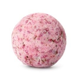 Photo of Bath bomb on white background. Spa product