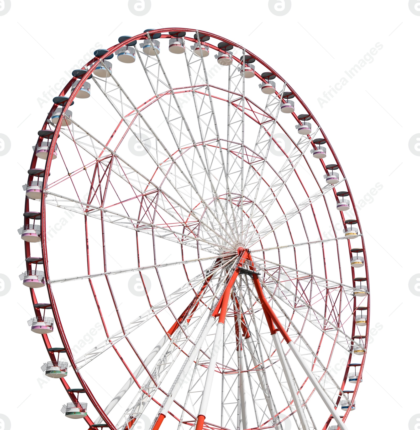 Image of Beautiful large Ferris wheel isolated on white